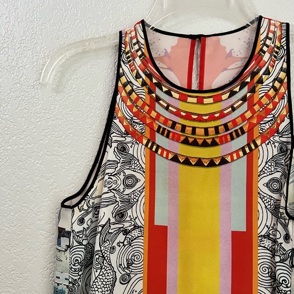 Clover Canyon Multicolor Mix Design Sleeveless Unique Women’s Casual Tank Tops S - Picture 5 of 7